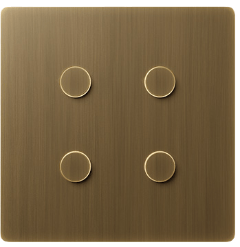 Lutron Elise Keypad Brass Finish  Double Column