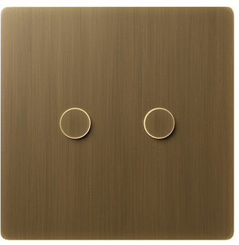 Lutron Elise Keypad Brass Finish  Double Column